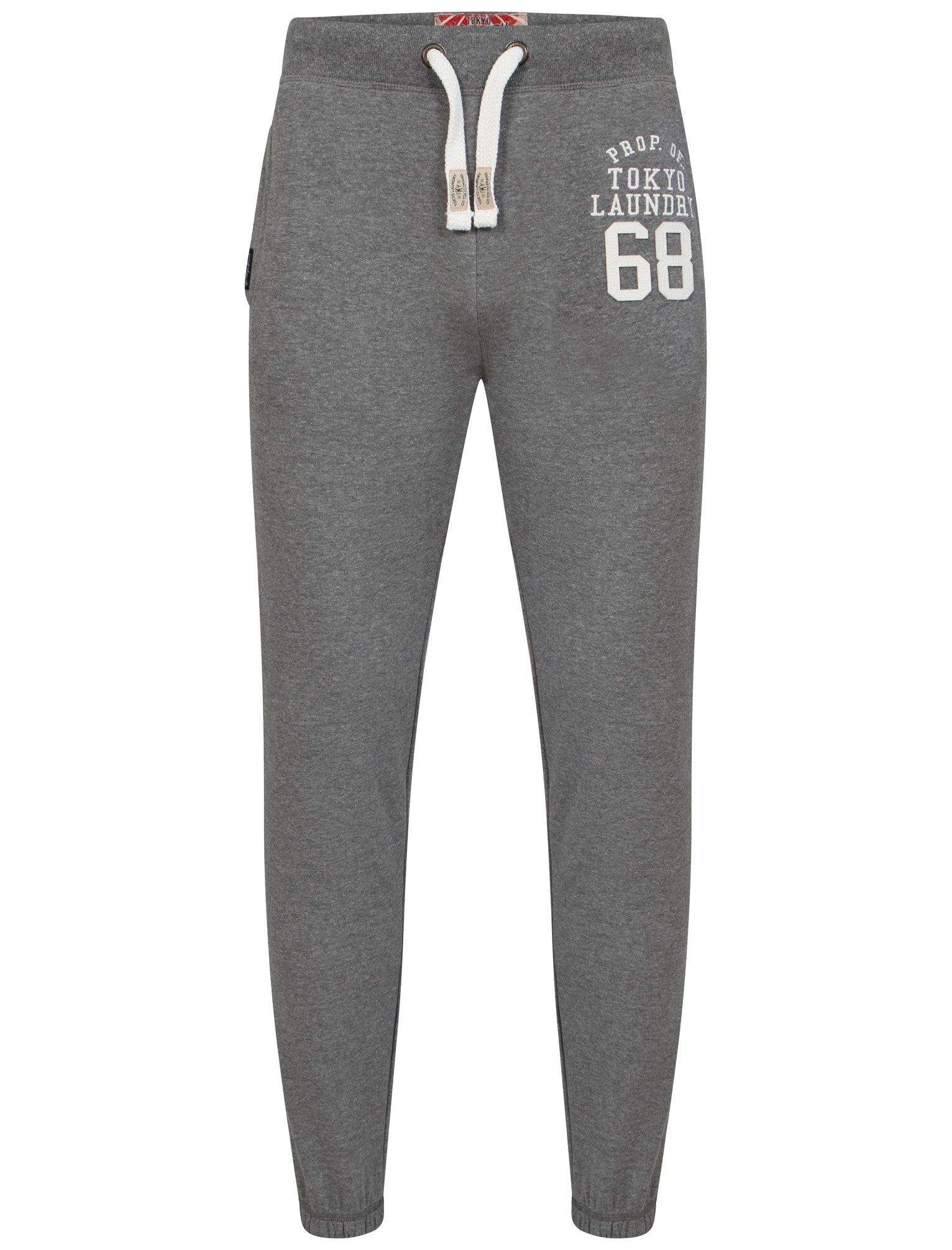 Lewiston Cuffed Joggers in Mid Grey Marl Tokyo Laundry