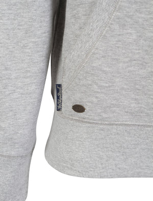 Liberty Falls printed pullover hoodie in light grey marl - Tokyo Laundry