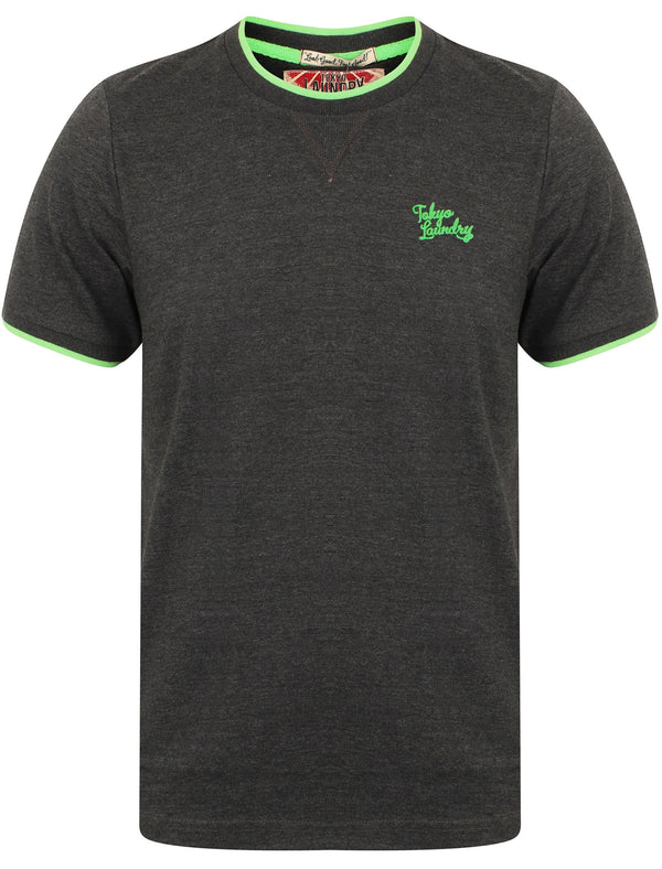Lilford Cotton Crew Neck T-Shirt In Charcoal Marl - Tokyo Laundry