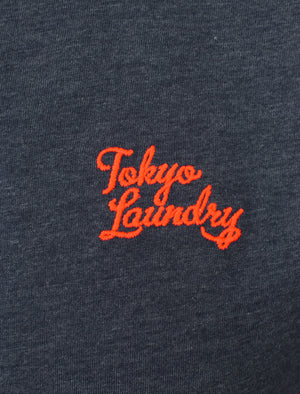 Lilford Cotton Crew Neck T-Shirt In Mood Indigo Marl - Tokyo Laundry