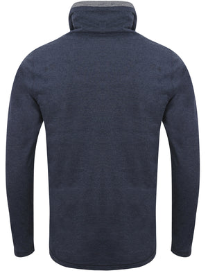 Lincoln Springs Cowl Neck Pullover Top in Mood Indigo Marl - Tokyo Laundry