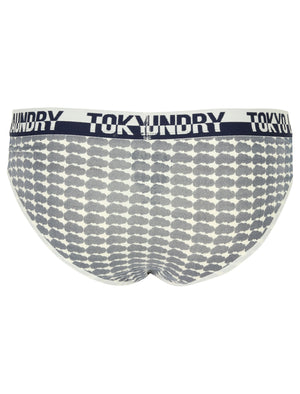 Lizzy (3 Pack) Assorted Briefs In Ivory / Eclipse Blue - Tokyo Laundry