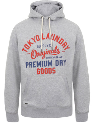 Lockwood Brush Back Fleece Pullover Hoodie In Light Grey Marl - Tokyo Laundry