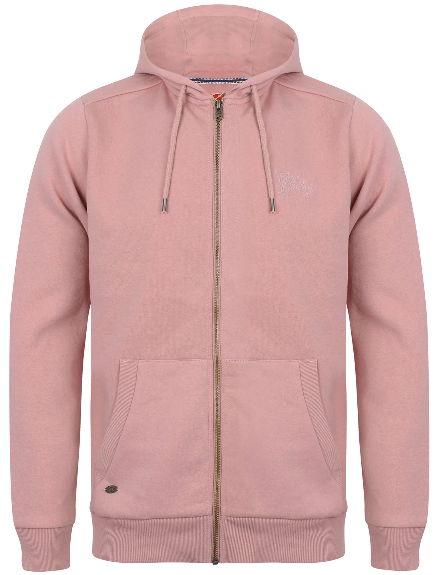 Mens pink zip hot sale hoodie