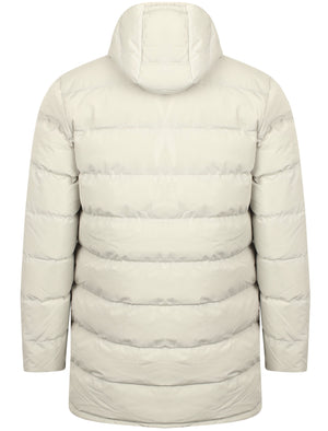 Edmonton Longline Quilted Puffer Coat with Hood In True Ivory - Tokyo Laundry
