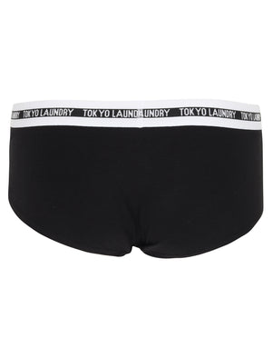 Lou (5 Pack) Assorted Hipster Briefs In Light Grey Marl / Jet Black / Bright White - Tokyo Laundry