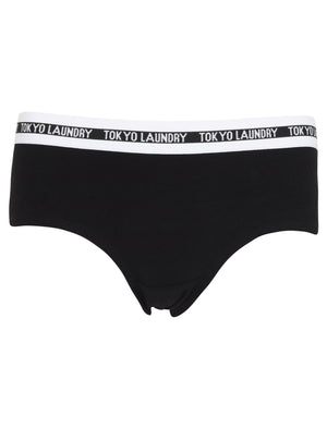 Lou (5 Pack) Assorted Hipster Briefs In Light Grey Marl / Jet Black / Bright White - Tokyo Laundry