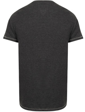Louisburg Applique Cotton T-Shirt In Charcoal Marl - Tokyo Laundry