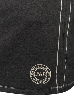 Louisburg Applique Cotton T-Shirt In Charcoal Marl - Tokyo Laundry
