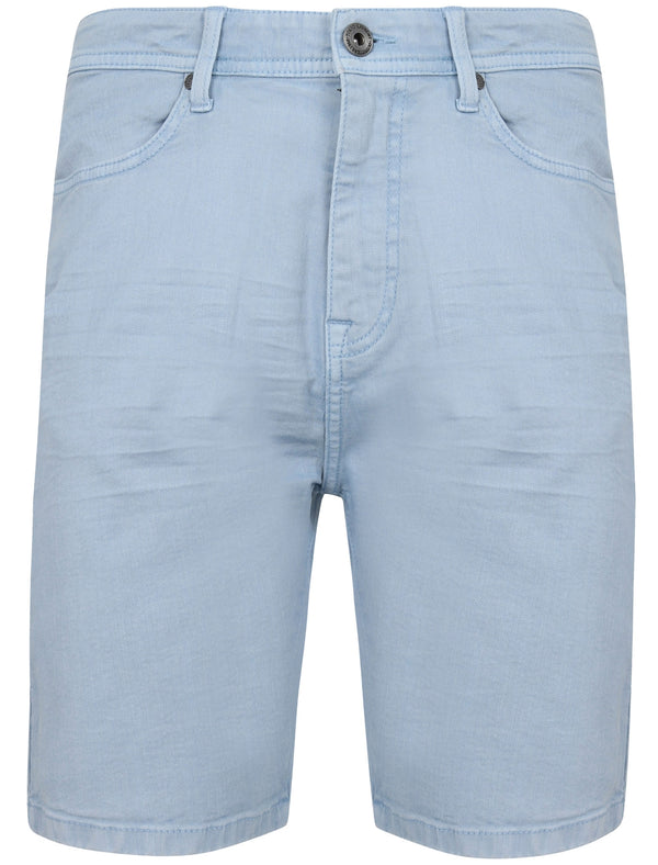 Lovelock Cotton Denim Shorts in Sky Blue - Tokyo Laundry