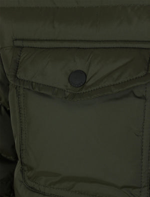 Lowe Quilted Puffer Coat in Rosin Khaki - Tokyo Laundry