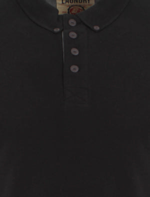 Tokyo Laundry Lowell long sleeved polo in black
