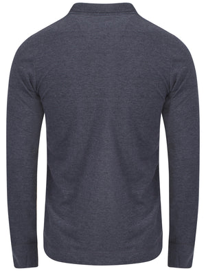 Tokyo Laundry Lowell long sleeved polo in navy