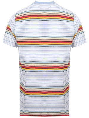 Lowell Striped Cotton T-Shirt In Bright White - Tokyo Laundry