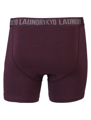 Tokyo Laundry Malone grey & purple boxers ( 2 Pack)