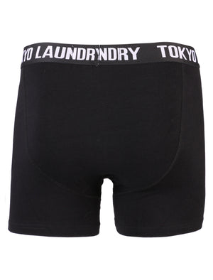 Tokyo Laundry Malone blue & black boxers ( 2 Pack)