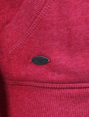 Mantua Bay Zip Through Hoodie In Tokyo Red Marl - Tokyo Laundry