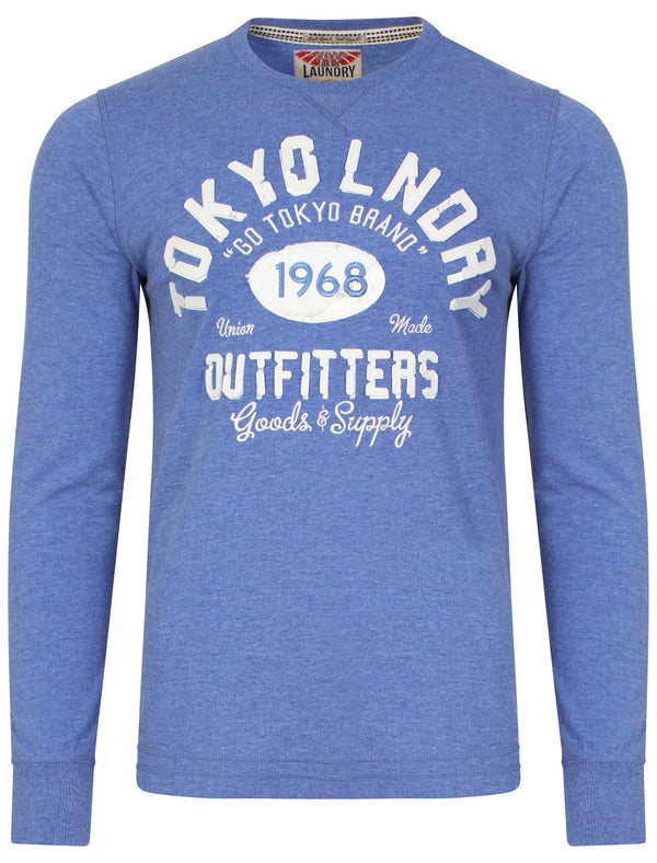 Maple Hill Print Sweatshirt in Cornflower Blue Marl - Tokyo Laundry