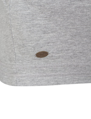 Long Sleeved Printed Top in Light Grey Marl - Tokyo Laundry