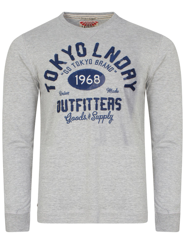 Maple Hill Print Sweatshirt in Light Grey Marl - Tokyo Laundry