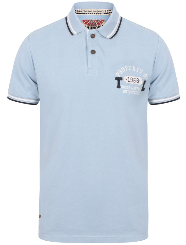 Maplehurst Cotton Pique Polo Shirt In Angel Falls - Tokyo Laundry
