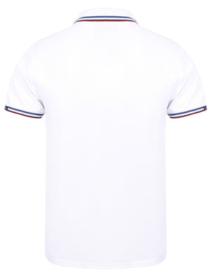 Maplehurst Cotton Pique Polo Shirt In Optic White - Tokyo Laundry