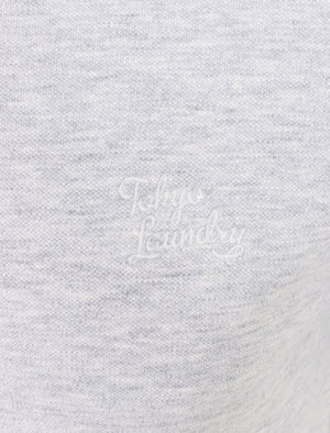 Marahau Signature Cotton Pique Polo Shirt In Ice Grey Marl - Tokyo Laundry