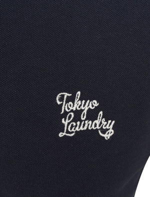 Marahau Signature Cotton Pique Polo Shirt In Iris Navy - Tokyo Laundry