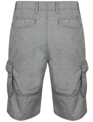 Marcus Striped Cotton Cargo Shorts in Grey - Tokyo Laundry