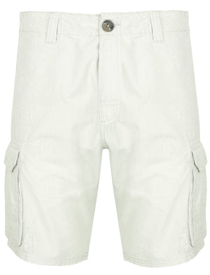 Marrison Striped Cargo Cotton Shorts In Pale Mint - Tokyo Laundry