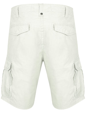 Marrison Striped Cargo Cotton Shorts In Pale Mint - Tokyo Laundry