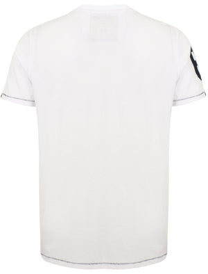 Marshall Gradient Print Cotton T-Shirt In Bright White - Tokyo Laundry