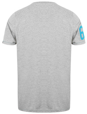 Marshall Gradient Print Cotton T-Shirt In Light Grey Marl - Tokyo Laundry