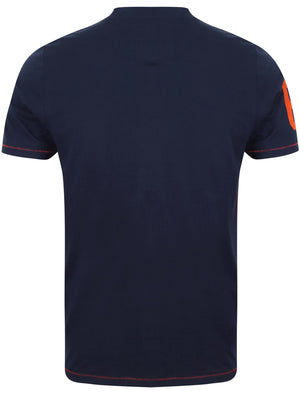 Marshall Gradient Print Cotton T-Shirt In Medieval Blue - Tokyo Laundry
