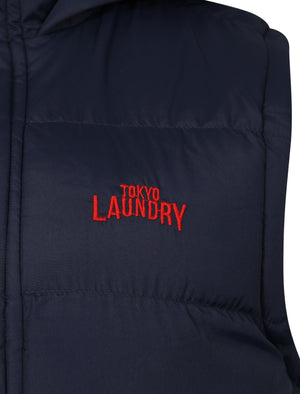 McCrooke Flannel Lined Quilted Gilet in Midnight Blue - Tokyo Laundry