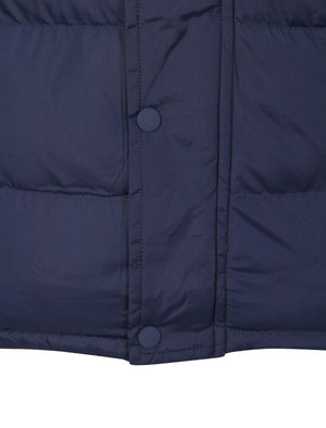 McCrooke Flannel Lined Quilted Gilet in Midnight Blue - Tokyo Laundry