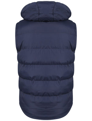 McCrooke Flannel Lined Quilted Gilet in Midnight Blue - Tokyo Laundry