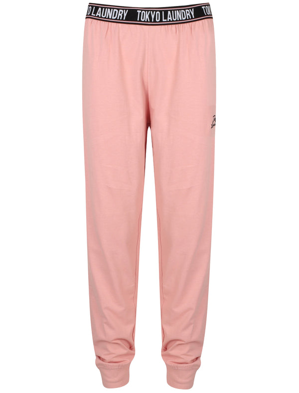 Meg Cotton Jersey Cuffed Lounge Pants in Blush - Tokyo Laundry