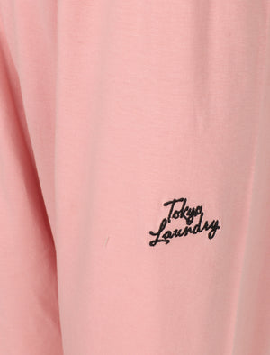 Meg Cotton Jersey Cuffed Lounge Pants in Blush - Tokyo Laundry