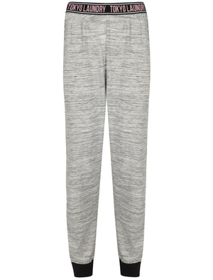 Meg Cotton Jersey Cuffed Lounge Pants in Grey Space Dye - Tokyo Laundry