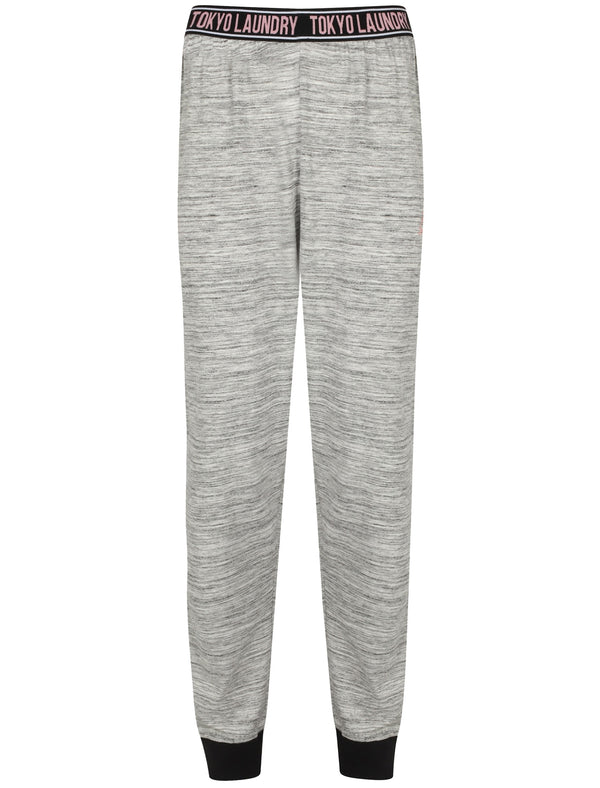 Meg Cotton Jersey Cuffed Lounge Pants in Grey Space Dye - Tokyo Laundry