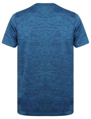Memphis Reflective Motif T-Shirt In Seaport Blue - Tokyo Laundry Active