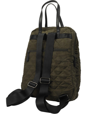 Mexico Quilted Backpack with Top Handles In Khaki - Tokyo Laundry