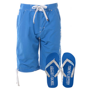 Miramar mesh lined swim shorts in jetblue - Tokyo Laundry