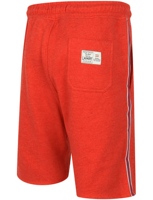 Montauk Bay Jogger Shorts with Side Tape Detail In Red Marl - Tokyo Laundry