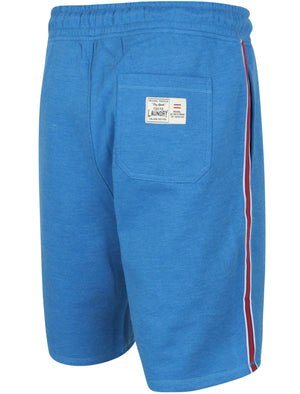 Montauk Bay Jogger Shorts with Side Tape Detail In Jet Blue Marl - Tokyo Laundry