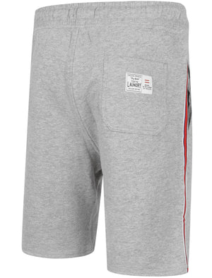 Montauk Bay Jogger Shorts with Side Tape Detail In Light Grey Marl - Tokyo Laundry