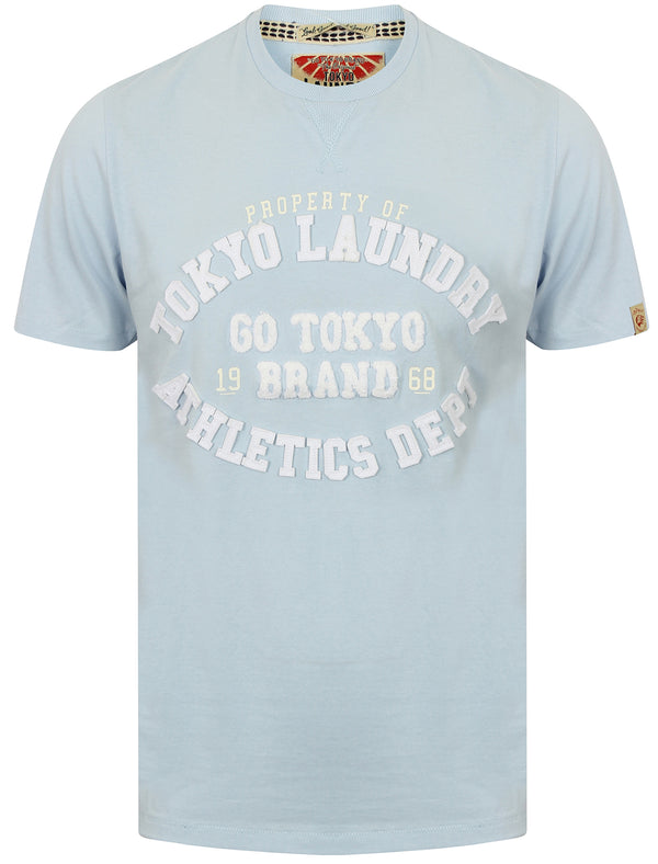 Montauk Motif Cotton T-Shirt in Starlight Blue - Tokyo Laundry