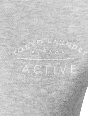 Montauk Zip Through Hoodie In Light Grey Marl - Tokyo Laundry Active