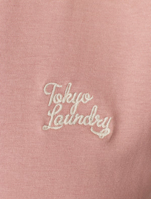 Montecarlo Crew Neck Cotton T-Shirt In Dusky Pink - Tokyo Laundry